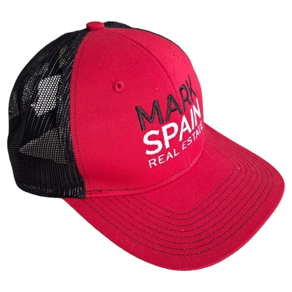 Mark Spain Real Estate Black & Red Snapback Cap NWOT - Picture 2 of 6